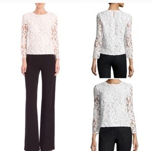 Diane Von Furstenberg Bell Sequin Lace Top Size 4